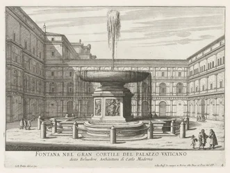 Brunnen im Cortile del Belvedere im Vatikan (Serie)