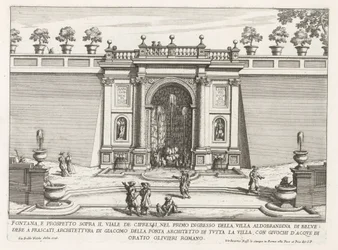 Brunnen in den Gärten der Villa Aldobrandini in Frascati