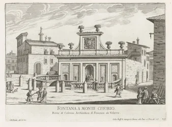 Fontäne auf der Piazza Montecitorio in Rom (Fontane di Roma)