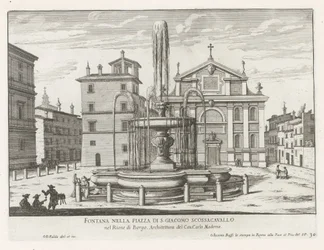 Brunnen auf der Piazza Scossacavalli in Rom