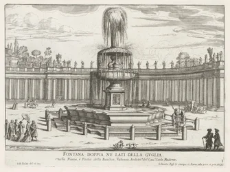 Brunnen auf dem Petersplatz im Vatikan