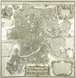 Stadtplan von Rom, 1730