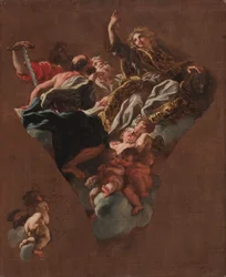 Skizze für Die vier Propheten Israels für Il Gesù, Rom, um 1675-1677