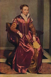 Porträt einer Dame La Dama in Rosso, ca. 1556