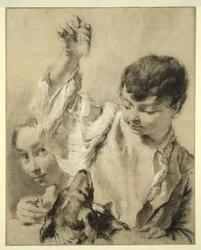 Giacomo füttert einen Hund