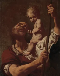 Der heilige Christophorus trägt das Jesuskind, 1730er Jahre