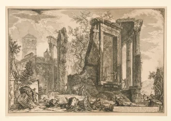 Eine andere Ansicht des Tempels der Sibylle in Tivoli, aus Vedute di Roma