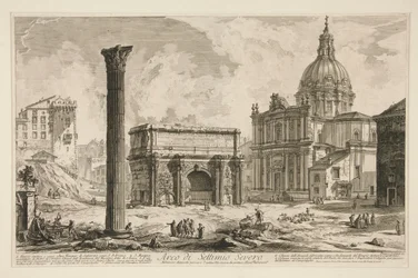 Arco di Settimio Severo (Bogen des Septimius Severus), aus Vedute di Roma