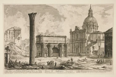 Bogen des Septimius Severus (Septimius-Severus-Bogen), aus „Ansichten von Rom“