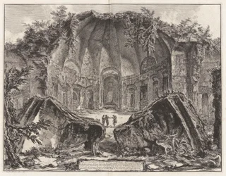 Überreste des Tempels des Gottes Canopus in der Villa Adriana in Tivoli