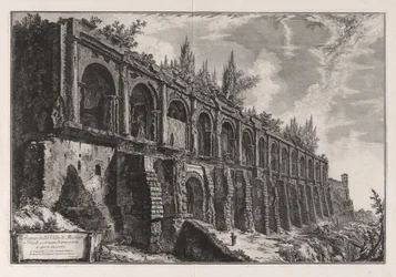 Überreste der Villa des Maecenas in Tivoli ... aus „Vedute di Roma“