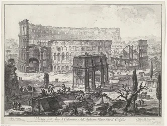 Bogen von Konstantin und das Kolosseum in Rom