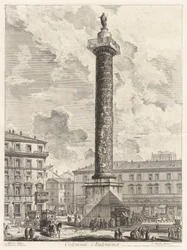 Colonna Antonina (Die Säule des Marcus Aurelius), aus Vedute di Roma (Ansichten von Rom)