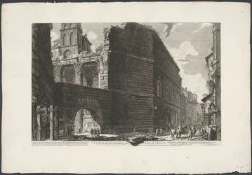 Forum des Augustus in Rom (Veduta degli avanzi del Foro di Nerva) (Gezichten op Rome) (Vedute di Roma disegnate ed incise da Giambattista Piranesi architetto Veneziano)
