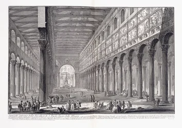 Innenraum der Basilika St. Paul vor den Mauern