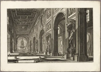Innenansicht der Basilika St. Johannes im Lateran, aus Ansichten von Rom