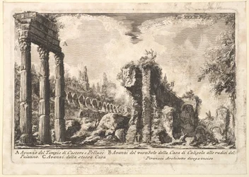 Überreste des Tempels von Castor und Pollux, 18. Jahrhundert