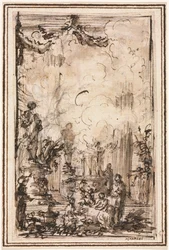 Opfergabe in einem Tempel, nach 1750