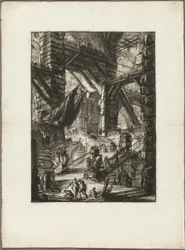 Die Treppe mit Trophäen, Platte 8 aus Imaginäre Gefängnisse