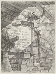 Titelbild mit Gesicht im Kerker und Titel an der Wand (Kerker)