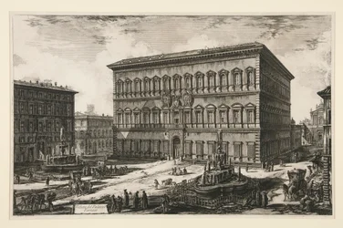 Ansicht des Palazzo Farnese, aus Vedute di Roma