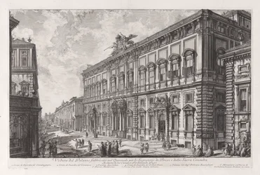 Ansicht des Palazzo auf dem Quirinal für den Sekretär der Briefe und den Heiligen Rat, aus Vedute di Roma