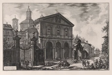 Ansicht der Basilika San Sebastiano fuori le mura in Rom, an der Via Appia