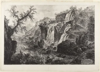 Ansicht der kleinen Wasserfälle von Tivoli