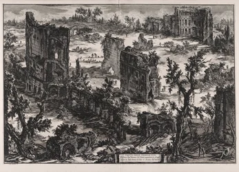 Ansicht der Thermen des Titus, aus Ansichten von Rom