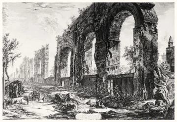Ansicht des Aquädukts von Nero, aus der Serie 