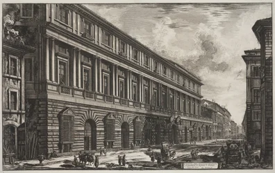 Ansicht des Palazzo Stopani, entworfen von Raphael von Urbino, ca. 1760-78