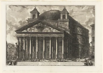 Ansicht des Pantheon von Agrippa, heute S. Maria ad Martyres, aus Ansichten von Rom