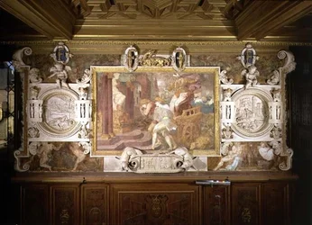 Cleobis und Biton, Detail des Dekorationsschemas in der Galerie von Franz I.