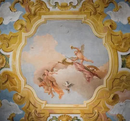 Decke des Raums des Orlando Furioso in der Palazzina, 1757