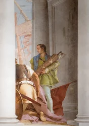 Detail von der griechischen Flotte in Aulis, aus der Eingangshalle in der Palazzina
