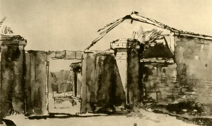 Eingang zu einem Bauernhof, Mitte des 18. Jahrhunderts, 1928