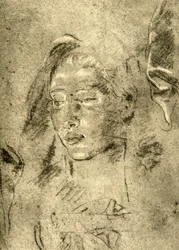 Kopf einer jungen Frau, Mitte 18. Jahrhundert, 1928