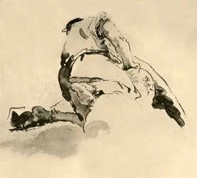 Kniende Figur von hinten gesehen, Mitte des 18. Jahrhunderts, 1928