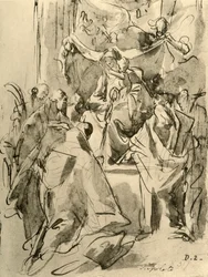 Madonna auf dem Thron mit Heiligen, Mitte des 18. Jahrhunderts, 1928