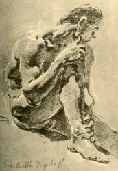 Sitzender Akt, 1715-1716, 1928