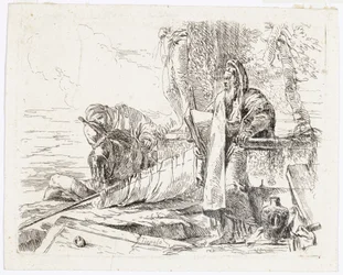 Stehender Philosoph mit einem großen Buch, aus Vari Capricci