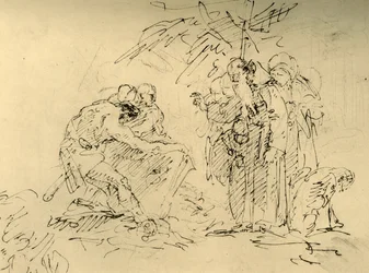 Die Öffnung eines Grabes, Mitte des 18. Jahrhunderts, 1928