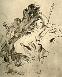 Zwei junge Frauen, Mitte 18. Jahrhundert, 1928