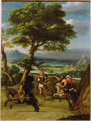 Landschaft mit Absalom, getötet von Joab