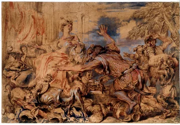 Homers Odyssee: die Hexe Circe und Odysseus