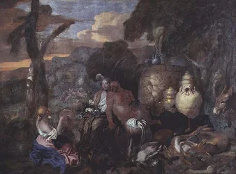 Bacchantinnen und ein Satyr