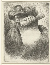 Kopf eines Mannes mit einer Banderole