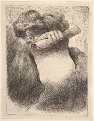 Mann mit einer Schriftrolle