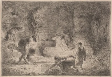 Tobit begräbt die Toten