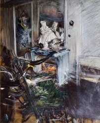 Kardinal Bernini im Atelier des Malers